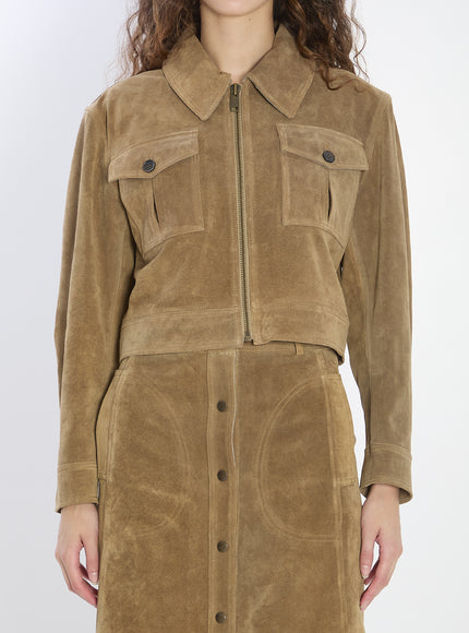 Arma Helen Suede Jacket Green