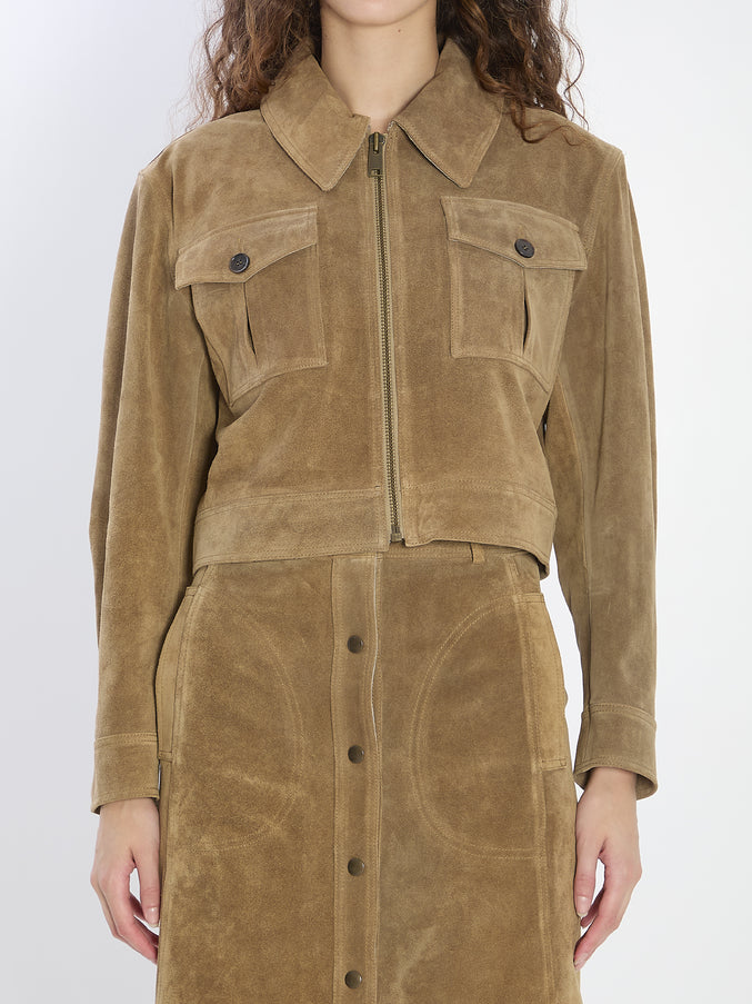 Arma Helen Suede Jacket Green