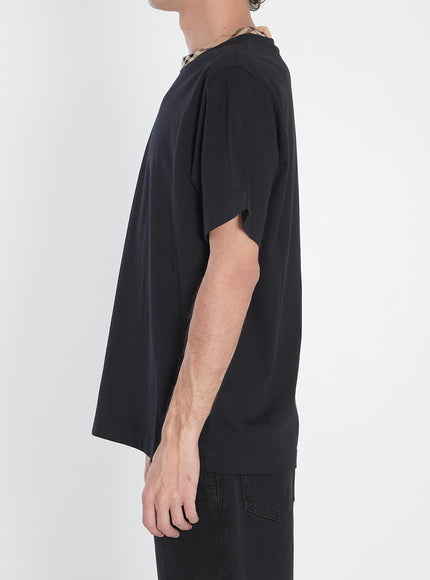 Burberry Cotton T-shirt With Check Collar