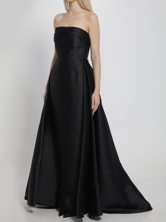 Solace London Tiffany Strapless Asymmetric Dress