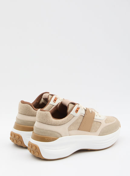 Tod's Sneakers In Fabric And Suede Leather