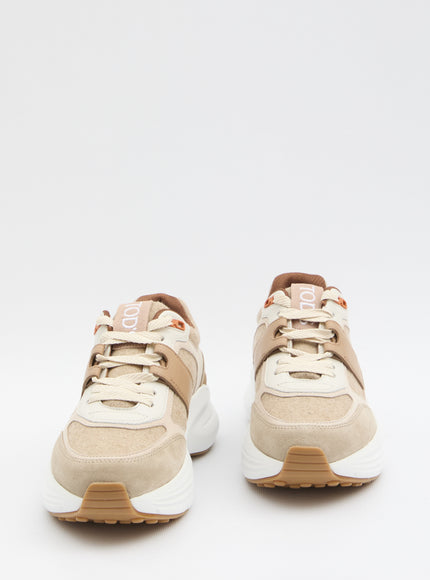 Tod's Sneakers In Fabric And Suede Leather