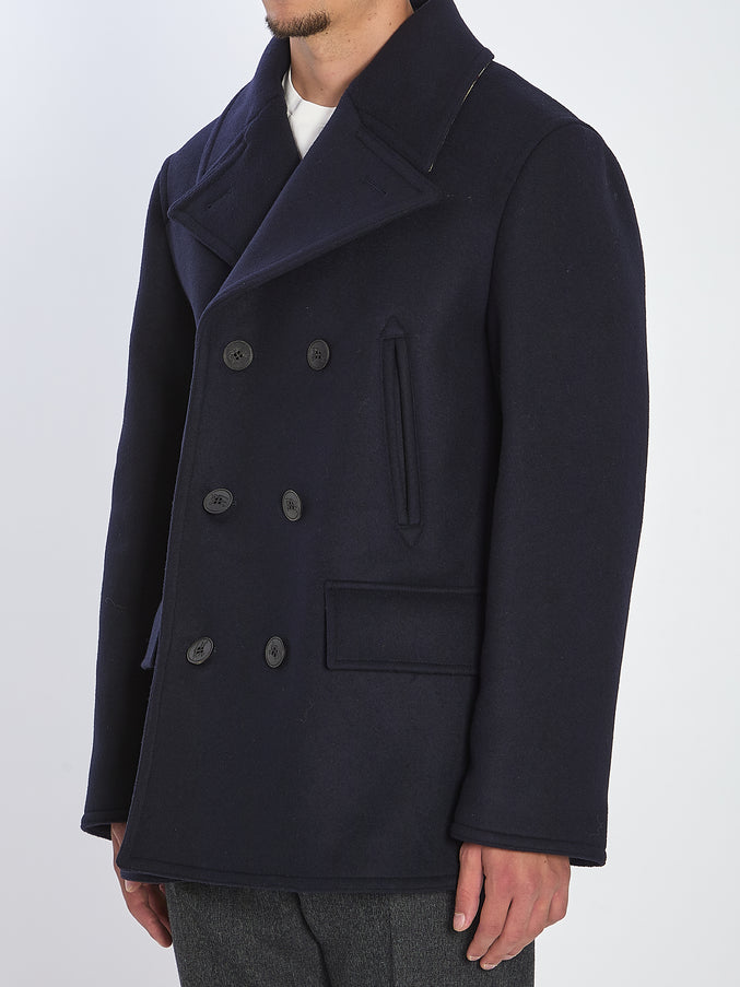 Burberry Pea Coat In Wool