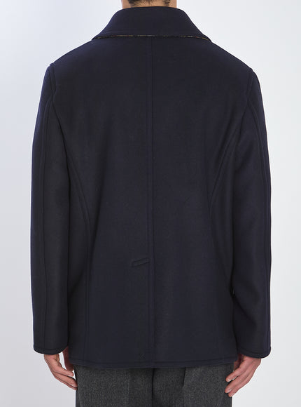 Burberry Pea Coat In Wool