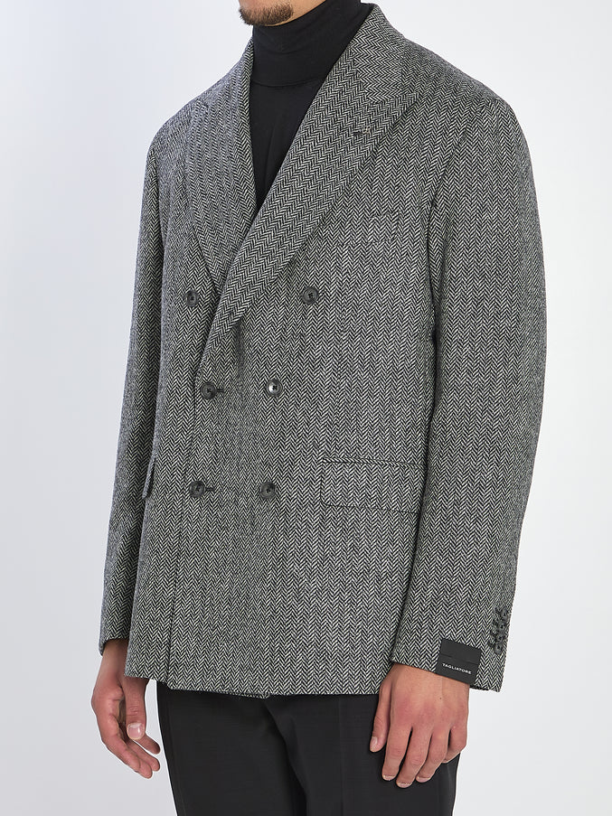 Tagliatore Herringbone Double-breasted Jacket