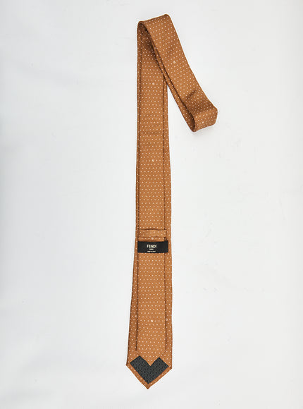 Fendi Brown Silk Tie
