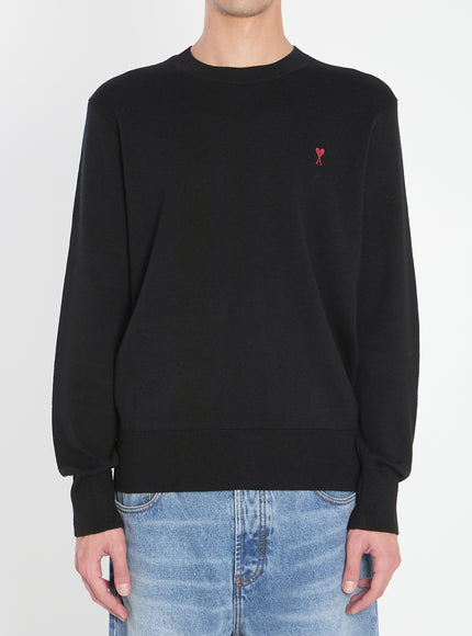 Ami Paris Ami De Coeur Sweater Black