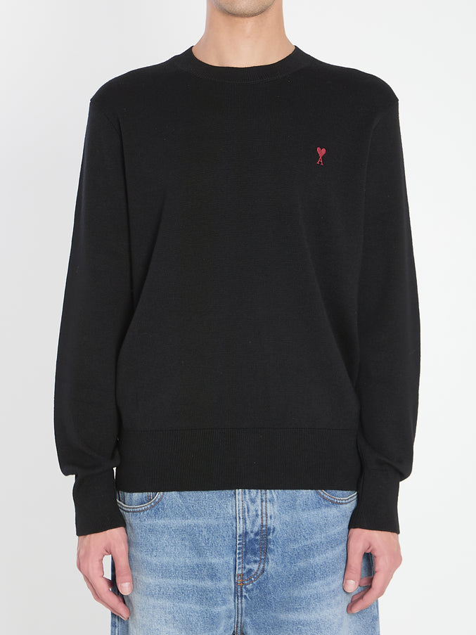 Ami Paris Ami De Coeur Sweater Black