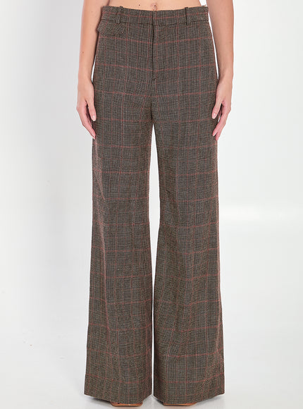 Chloe Flared Trousers Brown