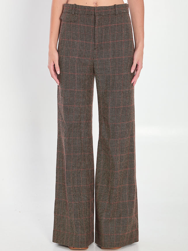 Chloe Flared Trousers Brown