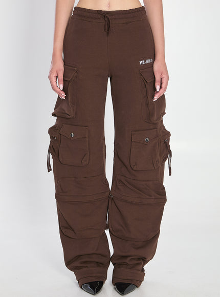 The Attico Cargo Fern Pants Brown