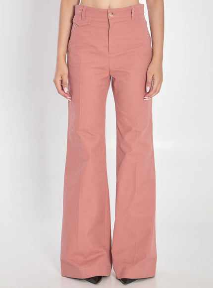 Chloe Flared Trousers Pink