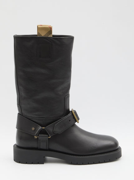 Burberry Saddle Boots Black