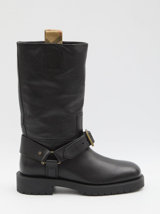 Burberry Saddle Boots Black