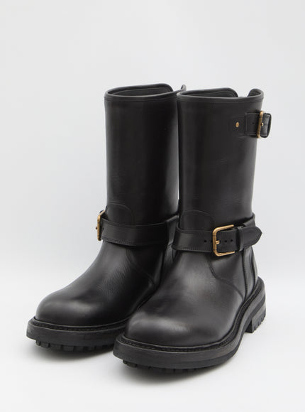 Dolce & Gabbana Black Smooth Leather Boot