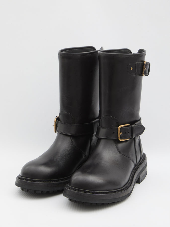 Dolce & Gabbana Black Smooth Leather Boot
