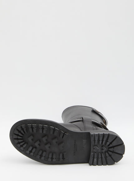 Dolce & Gabbana Black Smooth Leather Boot