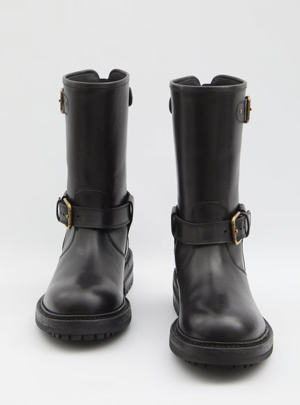Dolce & Gabbana Black Smooth Leather Boot