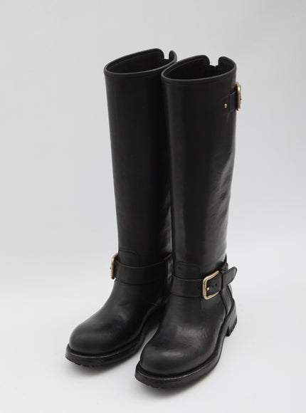 Dolce & Gabbana Leather Biker Boots