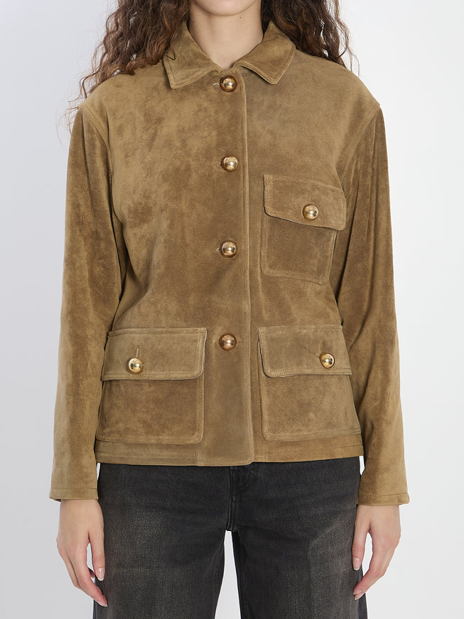 Arma Rosia Suede Jacket Green