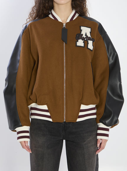 The Attico Camel Bomber Jacket Beige