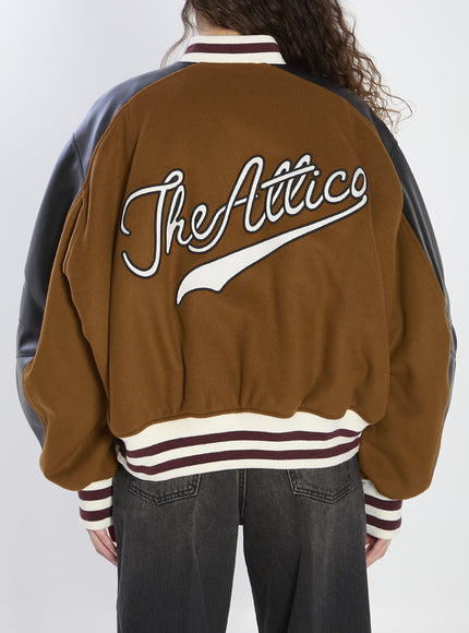 The Attico Camel Bomber Jacket