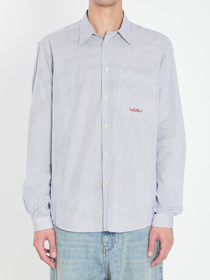 Valentino Garavani Striped Shirt Light Blue