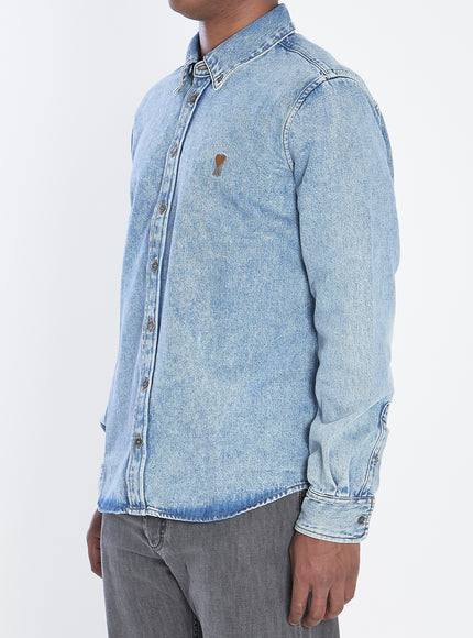 Ami Paris Ami De Coeur Denim Shirt
