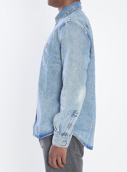 Ami Paris Ami De Coeur Denim Shirt