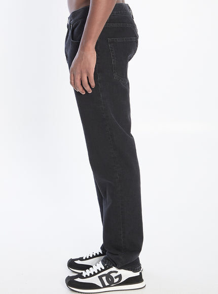 Dolce & Gabbana Denim Pants With Plaque