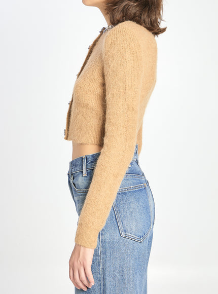 Self Portrait Embellished Trim Cardigan