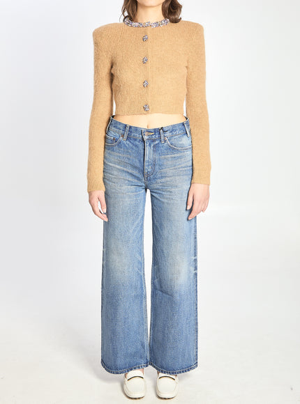 Self Portrait Embellished Trim Cardigan