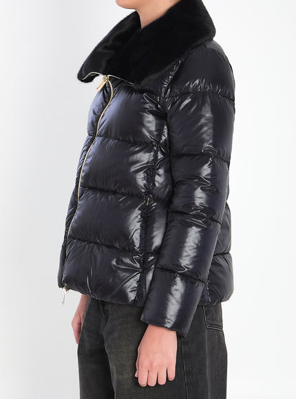 Herno Light Puffer With Collar Fur