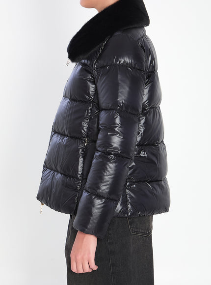 Herno Light Puffer With Collar Fur
