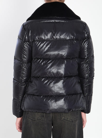 Herno Light Puffer With Collar Fur