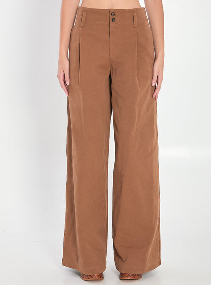 Chloe Wide-leg Trousers Brown