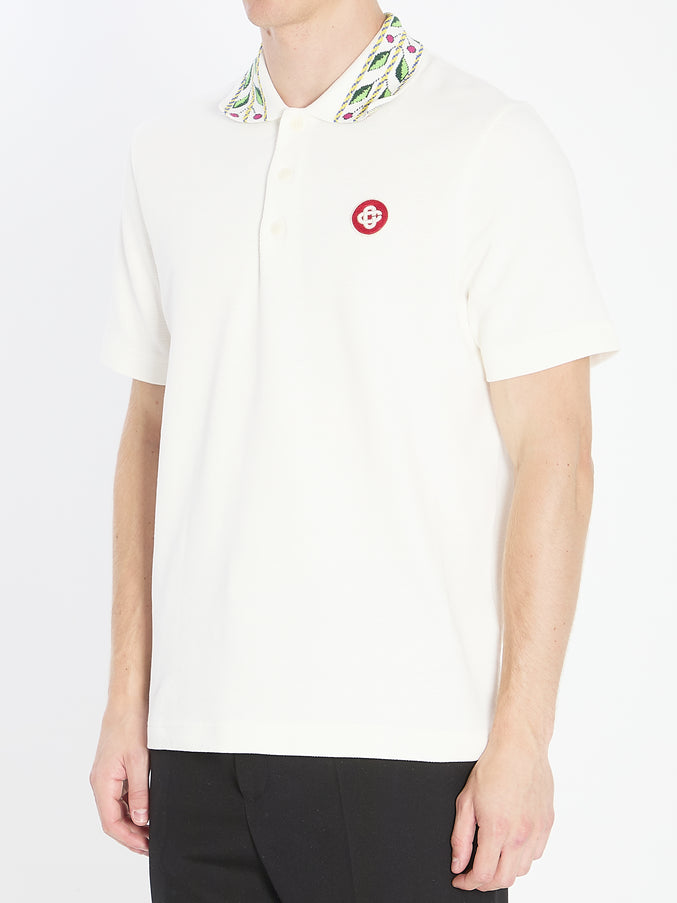 Casablanca Laurel Piqué Polo Shirt