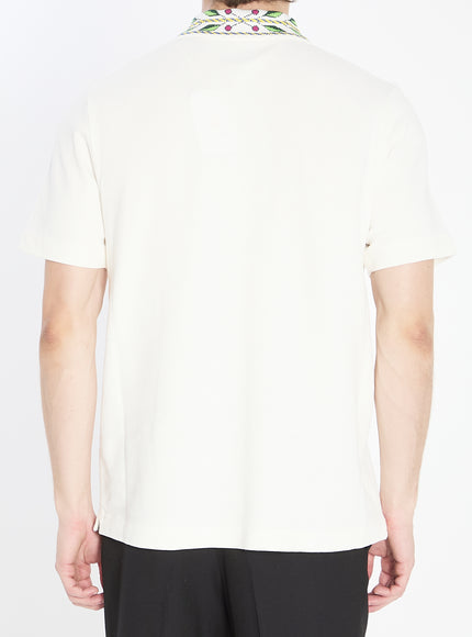 Casablanca Laurel Piqué Polo Shirt