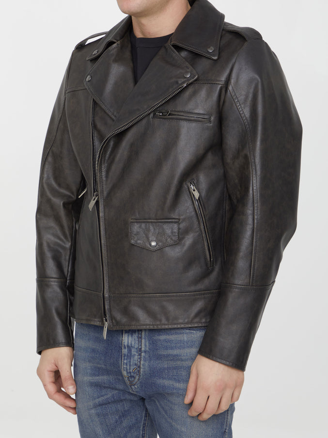 Salvatore Santoro Black Leather Jacket