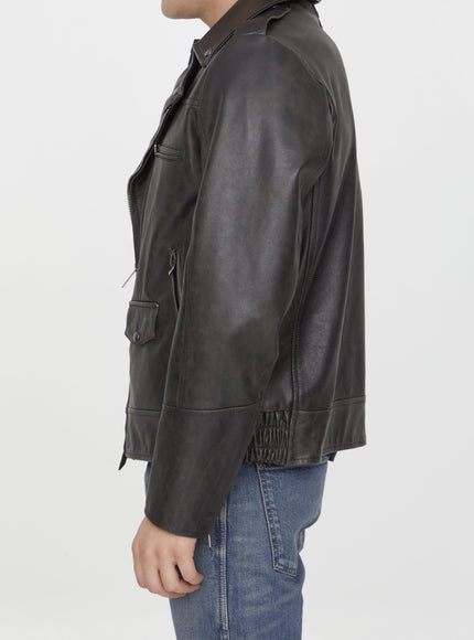 Salvatore Santoro Black Leather Jacket
