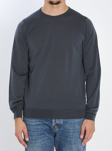 John Smedley Lundy Craw Neck Pullover Grey