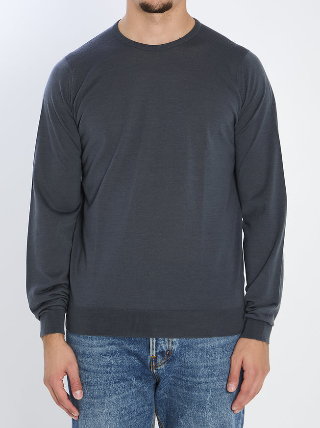 John Smedley Lundy Craw Neck Pullover Grey