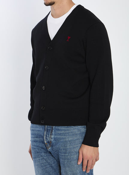 Ami Paris Ami De Coeur Wool Cardigan