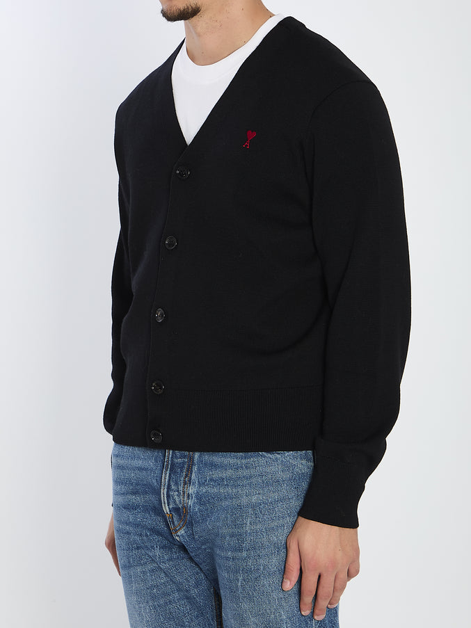 Ami Paris Ami De Coeur Wool Cardigan