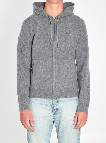 Burberry Cashmere-blend Hoodie Sweatshirt Grey