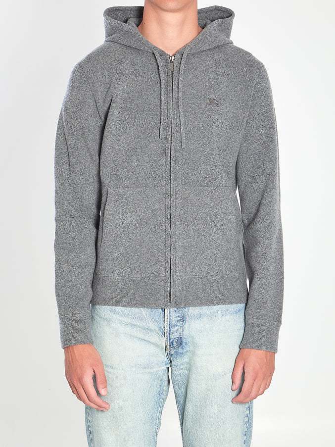 Burberry Cashmere-blend Hoodie Sweatshirt Grey
