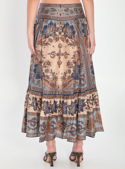 Zimmermann Ascension Tiered Midi Skirt