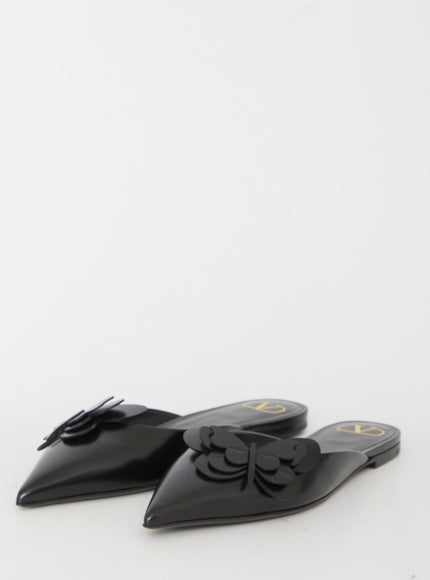 Valentino Garavani Flat Mules In Leather