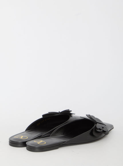 Valentino Garavani Flat Mules In Leather