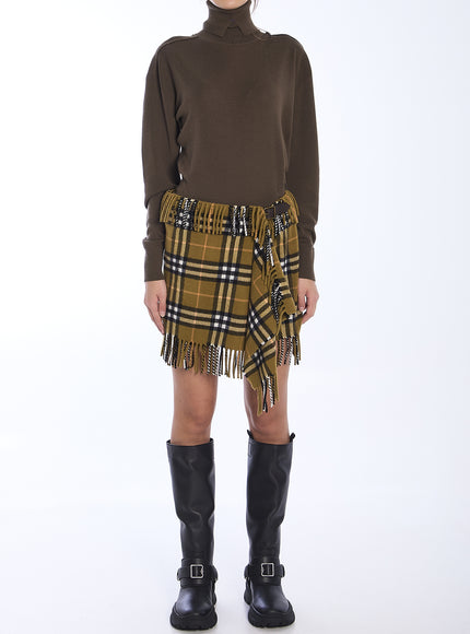 Burberry Check Scarf Skirt